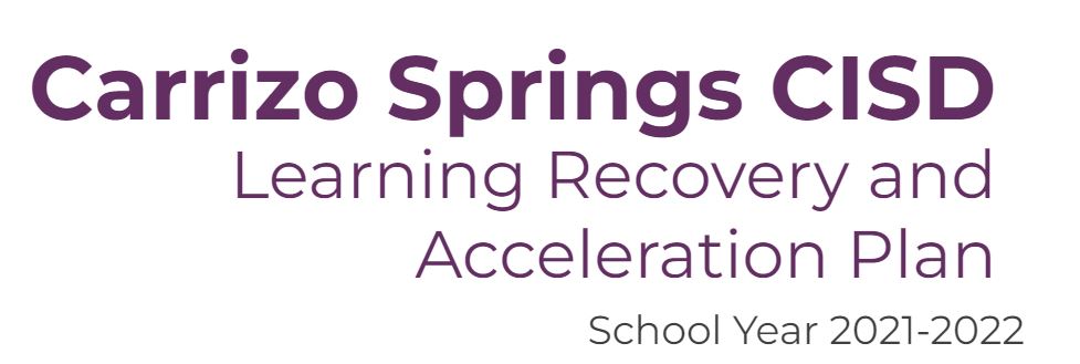 CSCISD Learning Recovery and Acceleration Plan